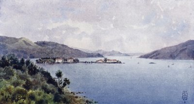 Nordspanien: Vigo-Bucht, der innere Hafen, Blick auf das Meer von Edgar T. A. Wigram