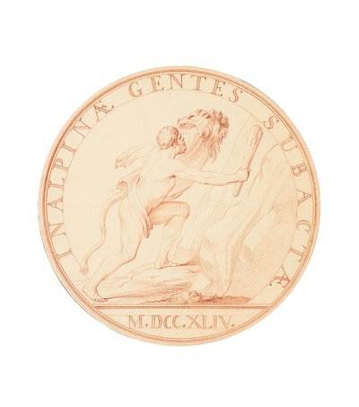 Herkules bewaffnet mit einer Keule, kurz vor dem Überqueren der Alpen, 1744 von Edmé Bouchardon