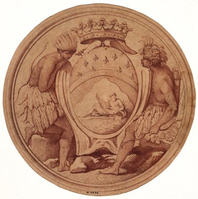 Entwurf für eine Medaille für die Compagnie des Indes von Edmé Bouchardon