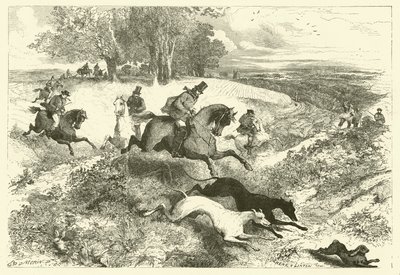 Hasenjagd in England von Edmond (after) Morin
