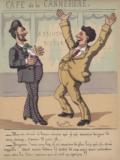 Gespräch vor einem Café von Edmond Lavrate