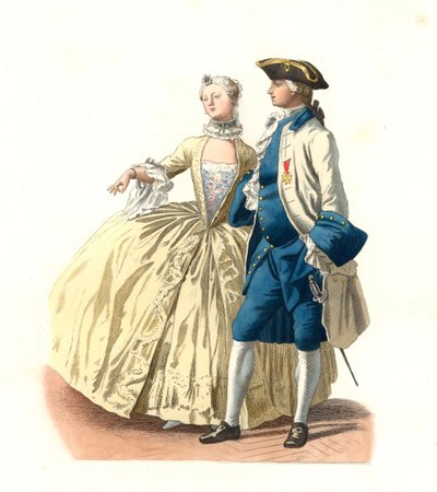 Offizier Gouverneur von Marseille und Dame von Qualität, Frankreich von Edmond Lechevallier Chevignard