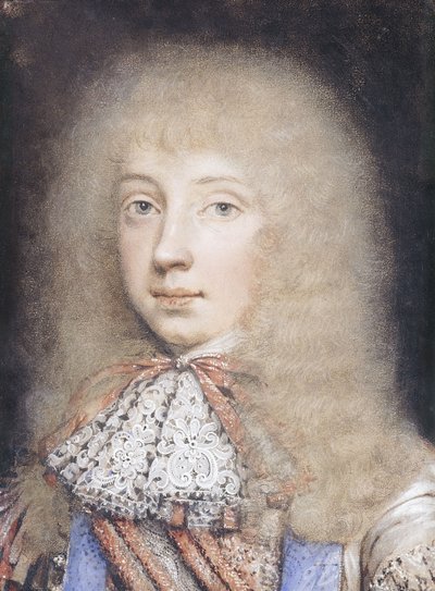 Porträt von Edward Stuart, Brustlänge, mit fließendem Haar und Spitzenkragen von Edmund Ashfield
