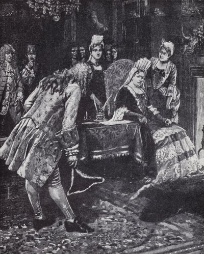 Der Herzog und die Herzogin von Marlborough fallen bei Königin Anne in Ungnade von Edmund Blair (after) Leighton