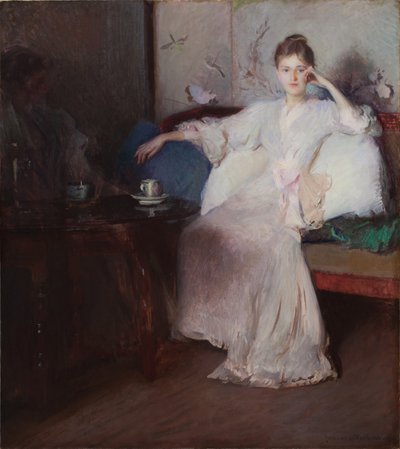 Arrangement in Rosa und Grau (Nachmittagstee) von Edmund Charles Tarbell