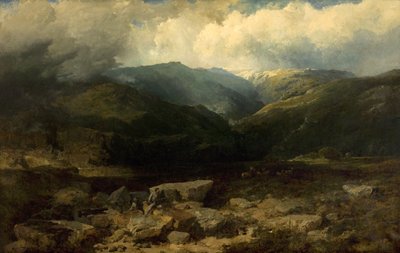 Hirschjagd in den Highlands, ein ruhiger Schuss, 1860 von Edmund John Niemann