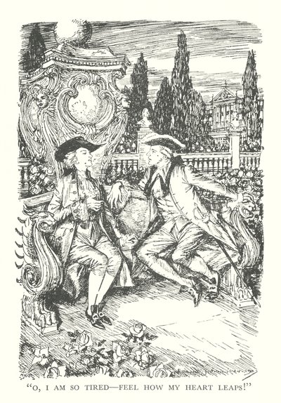 Illustration für R. L. Stevensons Prince Otto von Edmund Joseph (after) Sullivan