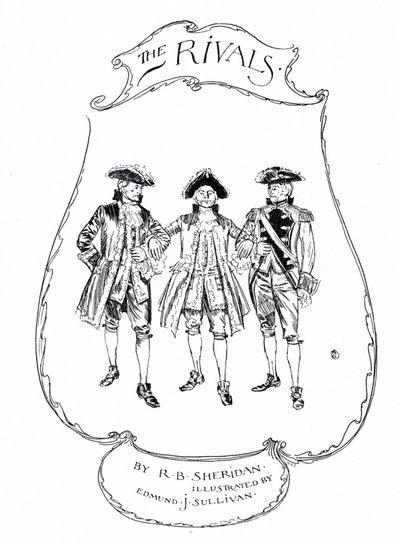 Illustration für Sheridans Die Rivalen von Edmund Joseph (after) Sullivan