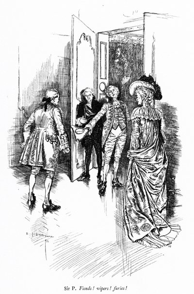 Illustration für Sheridans The School for Scandal von Edmund Joseph (after) Sullivan