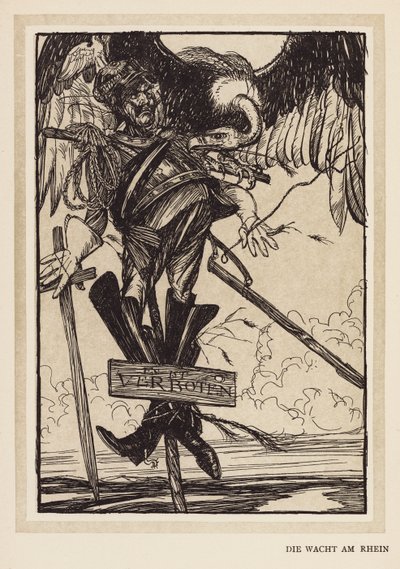Der Kranz des Kaisers: Die Wacht am Rhein von Edmund Joseph (after) Sullivan