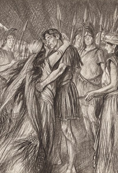 William Shakespeare: Antonius und Cleopatra, Akt IV, Szene 4 von Edmund Joseph (after) Sullivan