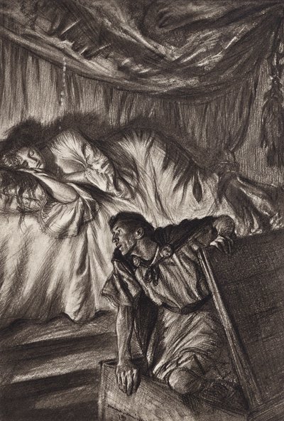 William Shakespeare: Cymbeline, Akt II, Szene 2 von Edmund Joseph (after) Sullivan