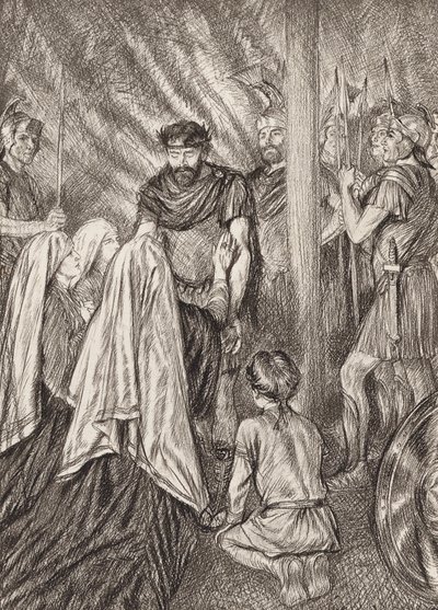 William Shakespeare: Die Tragödie des Coriolanus, Akt V, Szene 3 von Edmund Joseph (after) Sullivan