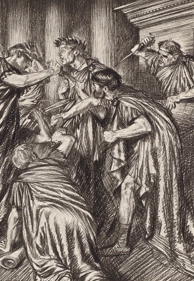 William Shakespeare: Die Tragödie von Julius Caesar, Akt III, Szene 1 von Edmund Joseph (after) Sullivan
