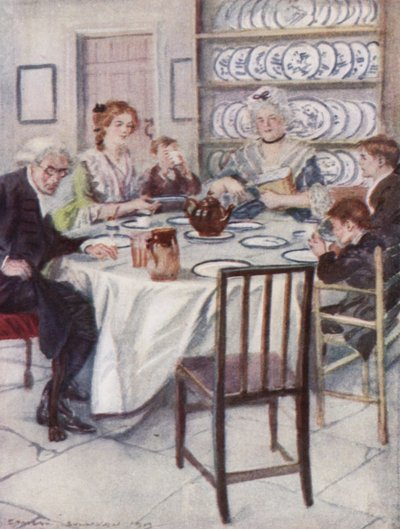Illustration für Der Pfarrer von Wakefield von Oliver Goldsmith von Edmund Joseph Sullivan
