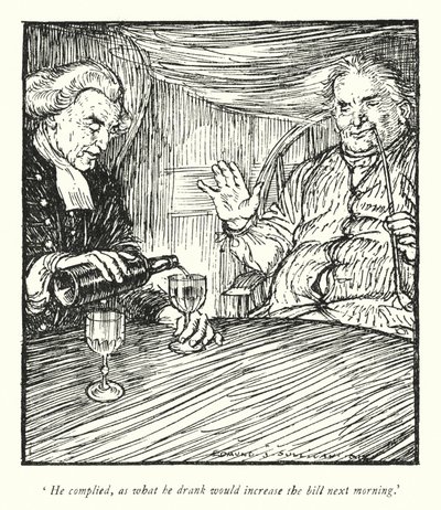 Illustration für Der Pfarrer von Wakefield von Oliver Goldsmith von Edmund Joseph Sullivan
