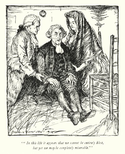 Illustration für Der Pfarrer von Wakefield von Oliver Goldsmith von Edmund Joseph Sullivan