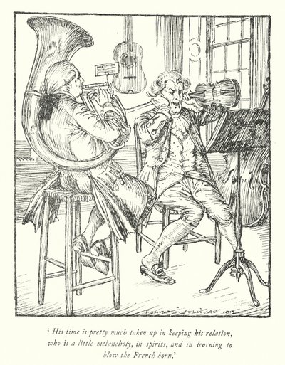 Illustration für Der Pfarrer von Wakefield von Oliver Goldsmith von Edmund Joseph Sullivan