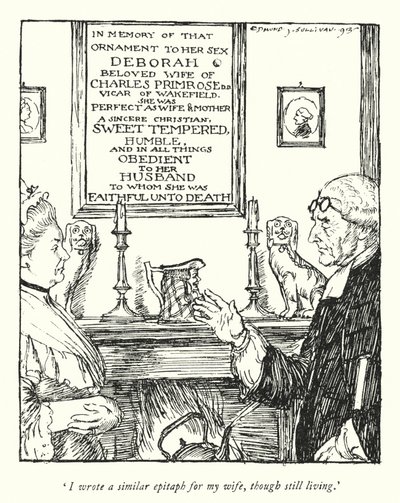 Illustration für Der Pfarrer von Wakefield von Oliver Goldsmith von Edmund Joseph Sullivan