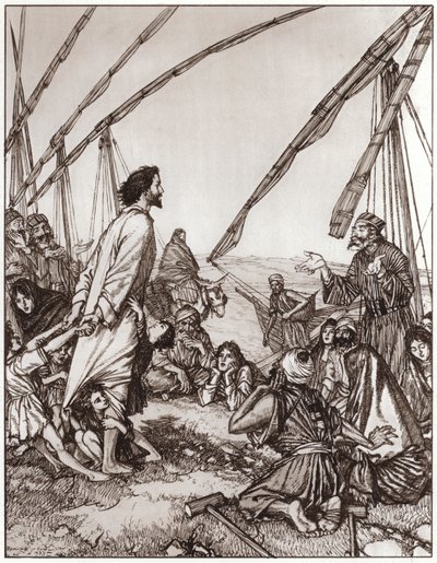 Jesus fragt: Wer ist mein Nächster? von Edmund Joseph Sullivan