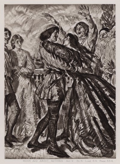Viel Lärm um nichts, Akt V, Szene 4 von Edmund Joseph Sullivan