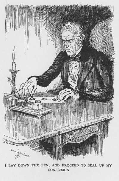 Szene aus Der seltsame Fall des Dr. Jekyll und Mr. Hyde von Robert Louis Stevenson, 1927 von Edmund Joseph Sullivan
