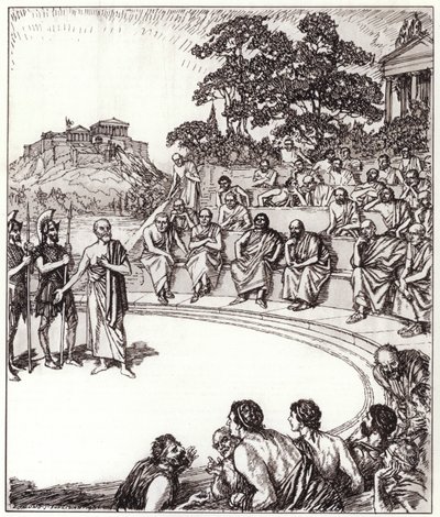 Sokrates vor seinen Richtern von Edmund Joseph Sullivan