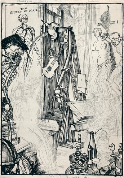 Der Karikaturist - Stufe IV, um 1920 von Edmund Joseph Sullivan