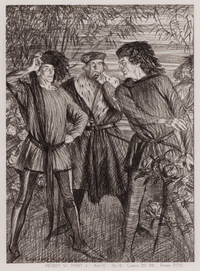 Der erste Teil von König Heinrich VI, Akt II, Szene 4 von Edmund Joseph Sullivan
