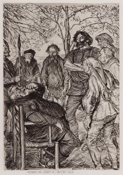 Der zweite Teil von König Heinrich IV, Akt III, Szene 2 von Edmund Joseph Sullivan