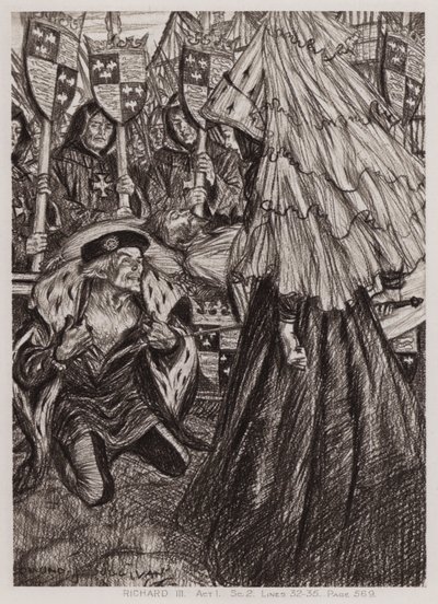 Die Tragödie von König Richard III., Akt I, Szene 2 von Edmund Joseph Sullivan