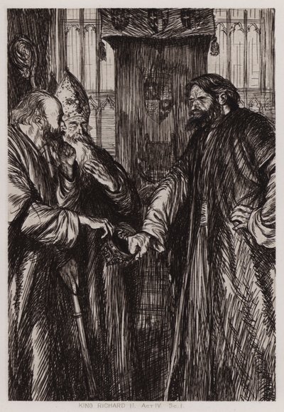 Die Tragödie von König Richard II, Akt IV, Szene 1 von Edmund Joseph Sullivan