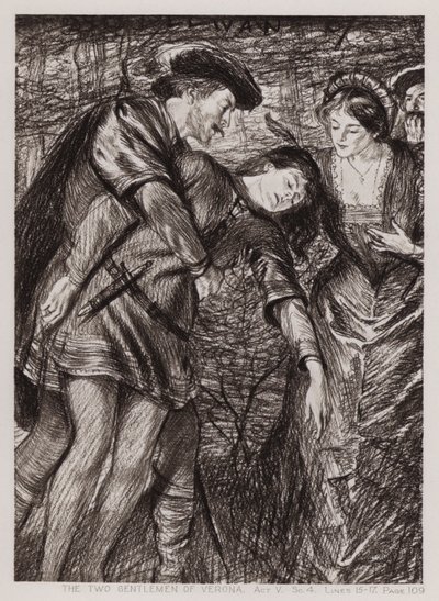 Die zwei Herren aus Verona, Akt V, Szene 4 von Edmund Joseph Sullivan