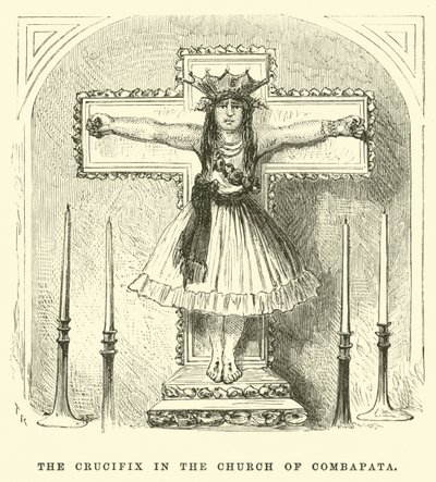 Das Kruzifix in der Kirche von Combapata von Edouard (after) Riou
