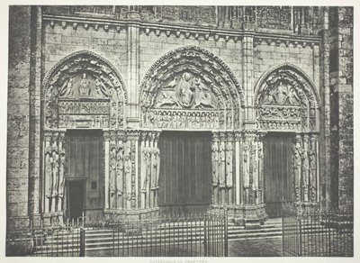 Hauptportal der Kathedrale von Chartres von Édouard Baldus