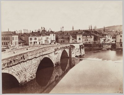 Périgueux. Die Tournepiche-Brücke, stromaufwärts von Édouard Baldus