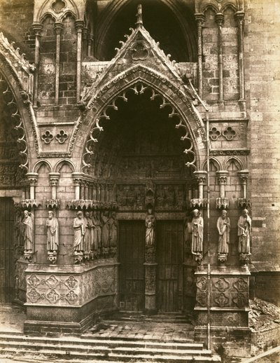 Porte de la Vierge, Kathedrale von Amiens von Edouard Denis Baldus
