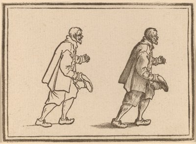 Bauer mit Hut in der Hand von Edouard Eckman after Jacques Callot