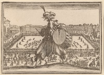 Piazza Santa Croce, Florenz von Edouard Eckman after Jacques Callot