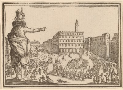 Piazza della Signoria, Florenz von Edouard Eckman after Jacques Callot