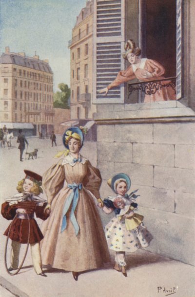 Ich sah sie mit zwei Kindern in die Tuilerien gehen von Edouard Henri Avril