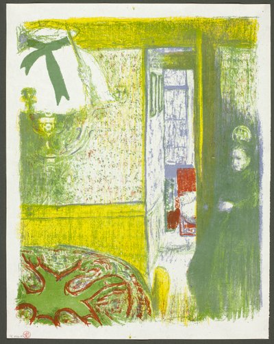 Innenraum mit Hängelampe, Platte vier aus Landschaften und Innenräume von Édouard Jean Vuillard