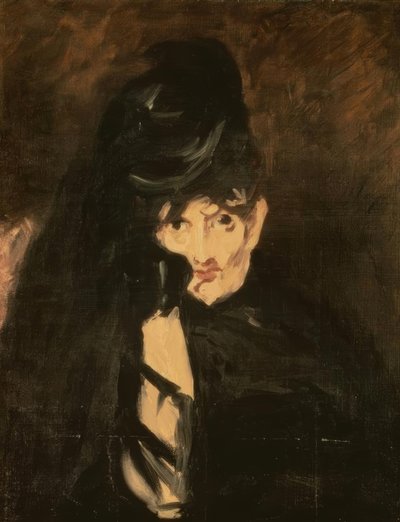 Berthe Morisot mit Trauerhut und langem Schleier von Édouard Manet