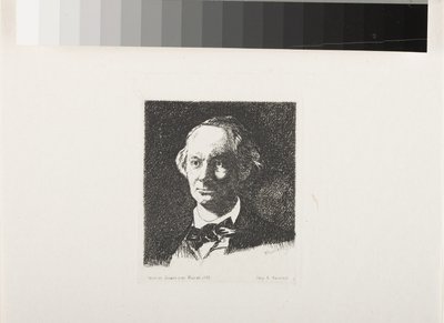 Charles Baudelaire, Frontalansicht III von Édouard Manet