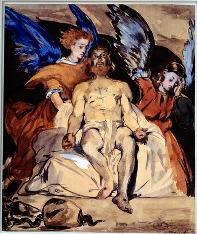 Christus mit Engeln von Édouard Manet