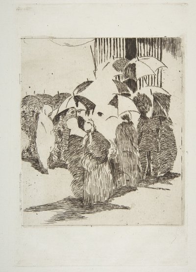 Schlange vor dem Metzgerladen, 1870-71 von Édouard Manet