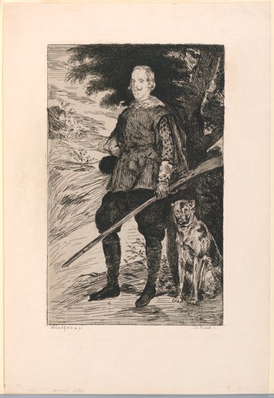Porträt von Philipp IV., König von Spanien, nach Diego Velazquez von Édouard Manet