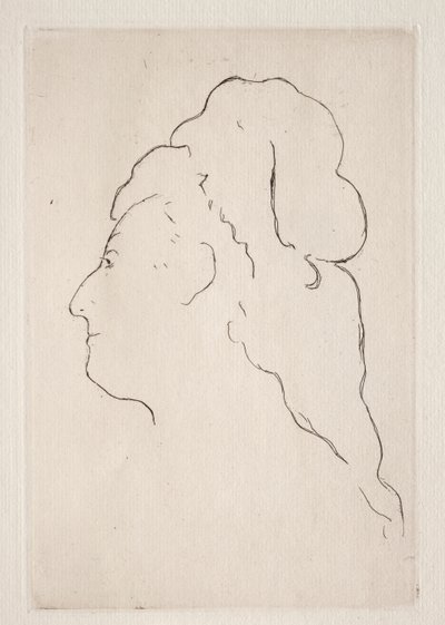 Profil von Eva Gonzalès nach links gedreht von Édouard Manet