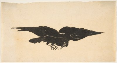 Der fliegende Rabe, Ex Libris für Der Rabe von Edgar Allan Poe von Édouard Manet