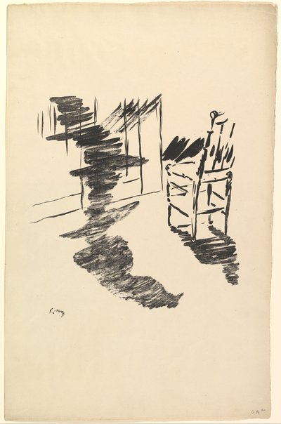 Der Schatten, der auf dem Boden schwebt. Illustration zu The Raven von Edgar Allan Poe, 1875 von Édouard Manet